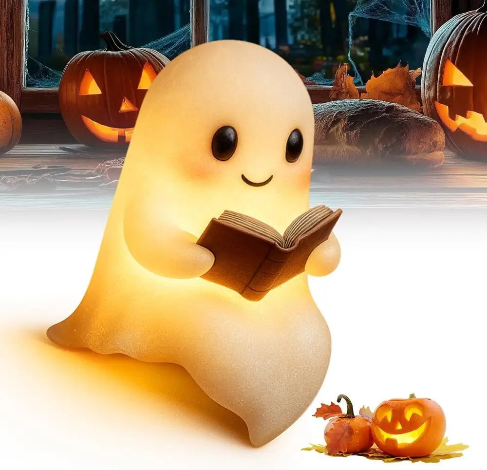 Little Night Reader Ghost Lamp – Cozy LED Book Light for Bedrooms & Bookshelves